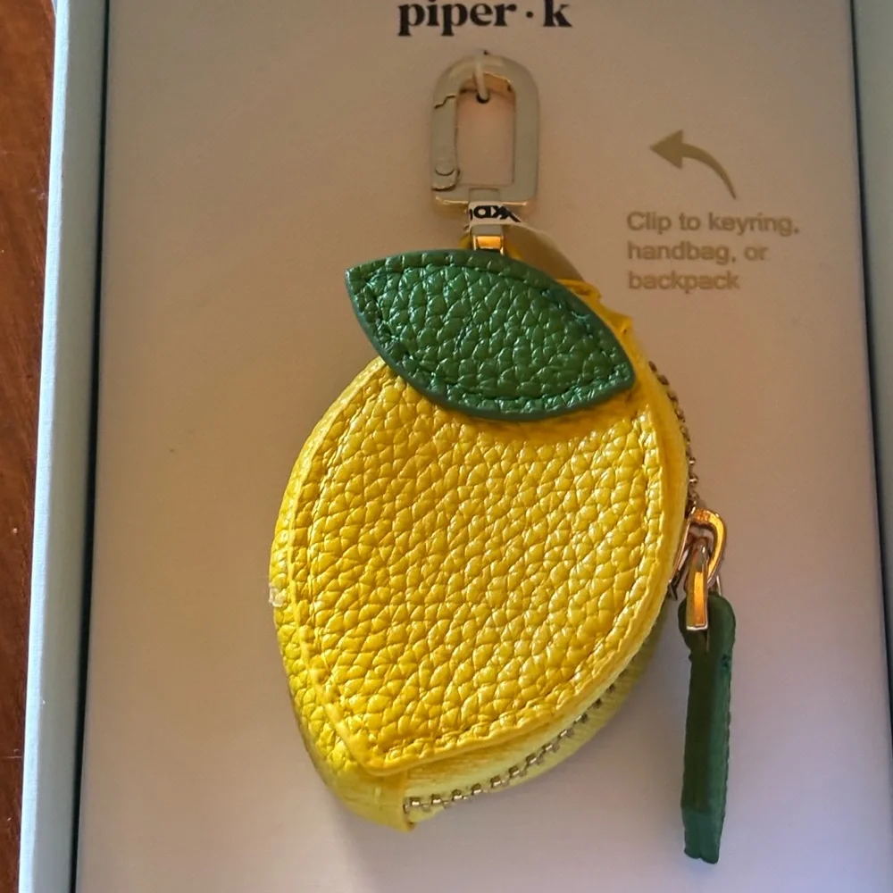 🍋NWT Piper K Lemon Bag Charm Key Chain